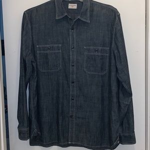 Denim button down